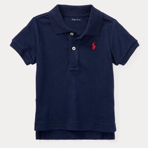 RL baby boy Navy soft cotton polo shirt 6M